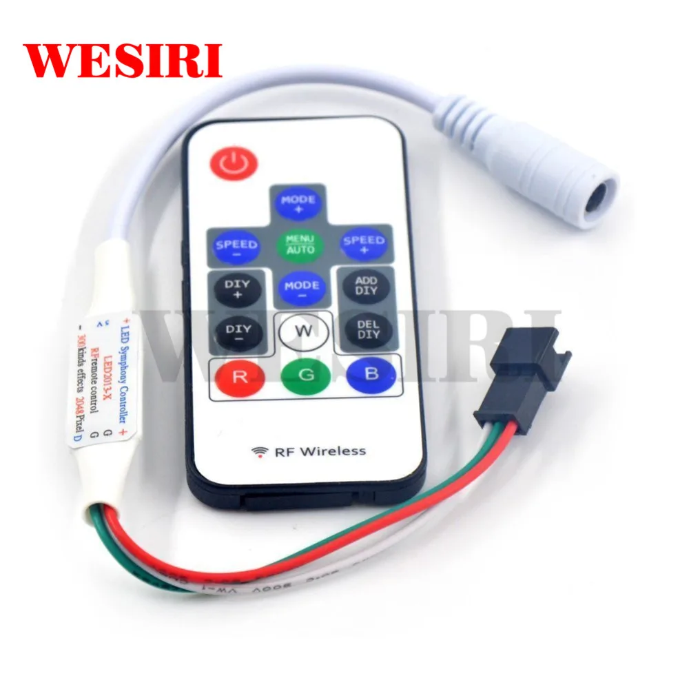 Фото WESIRI DC5V-12V 14Key Мини-RF беспроводной пульт дистанционного управления LED контроллер WESIRI DC5V-12V 14Key Мини-RF беспроводной пульт дистанционного управления LED контроллер