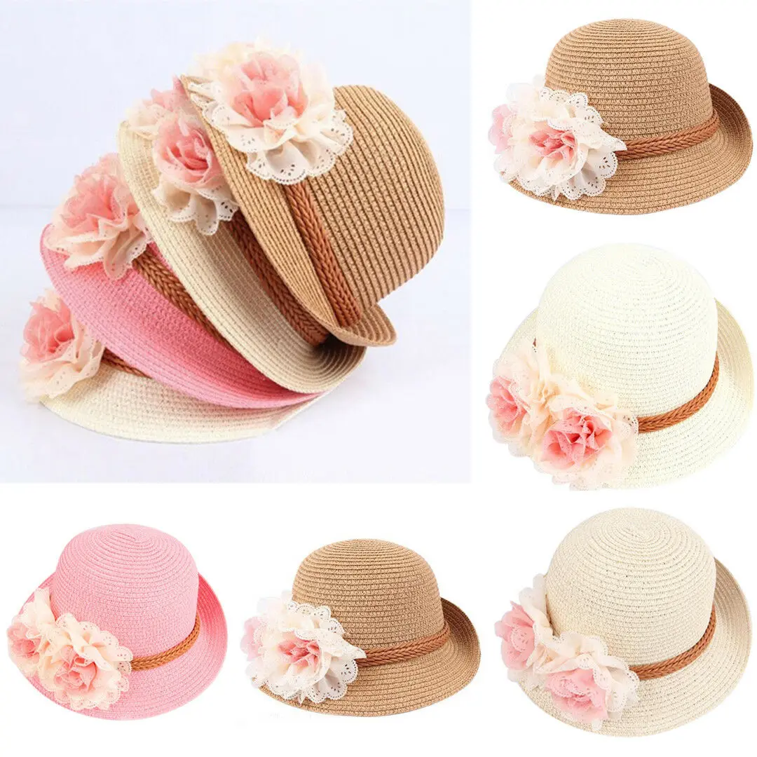 Фетровая шляпа с широкими полями для маленьких девочек соломенная от солнца