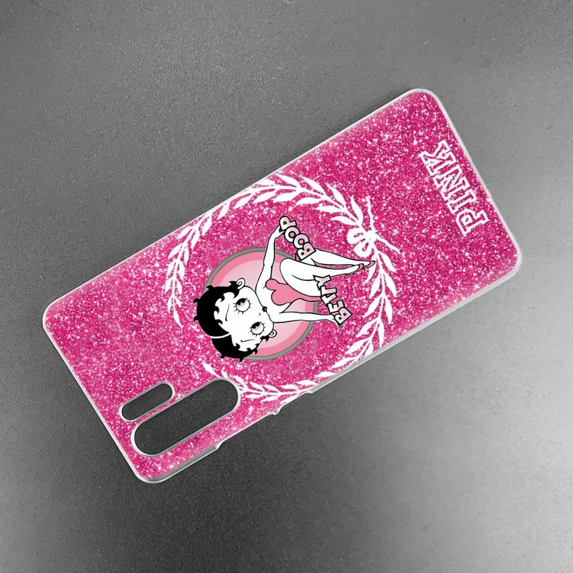 Розовый сексуальный чехол Betty Boop для huawei P20 P30 P Smart Nova 4 3i P10 P9 P8 mate 10 20 lite Pro Mini жесткий чехол для телефона pc