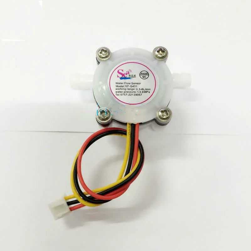 1 шт. воды кофе Датчик потока переключатель расходомер счетчик 0 3 6L/мин YF S401 #