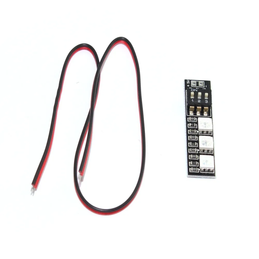 Цветная (RGB) 5050 светодиодный осветительный Щит 5V 12V 16V 3S 4S 7 цветов переключатель