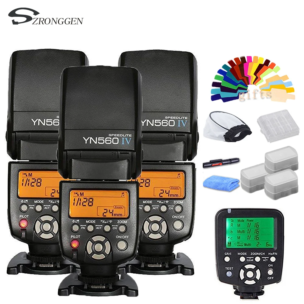 Контроллер вспышки YONGNUO YN560IV для зеркальной камеры Nikon Canon DSLR YN560 IV X 3 + Master