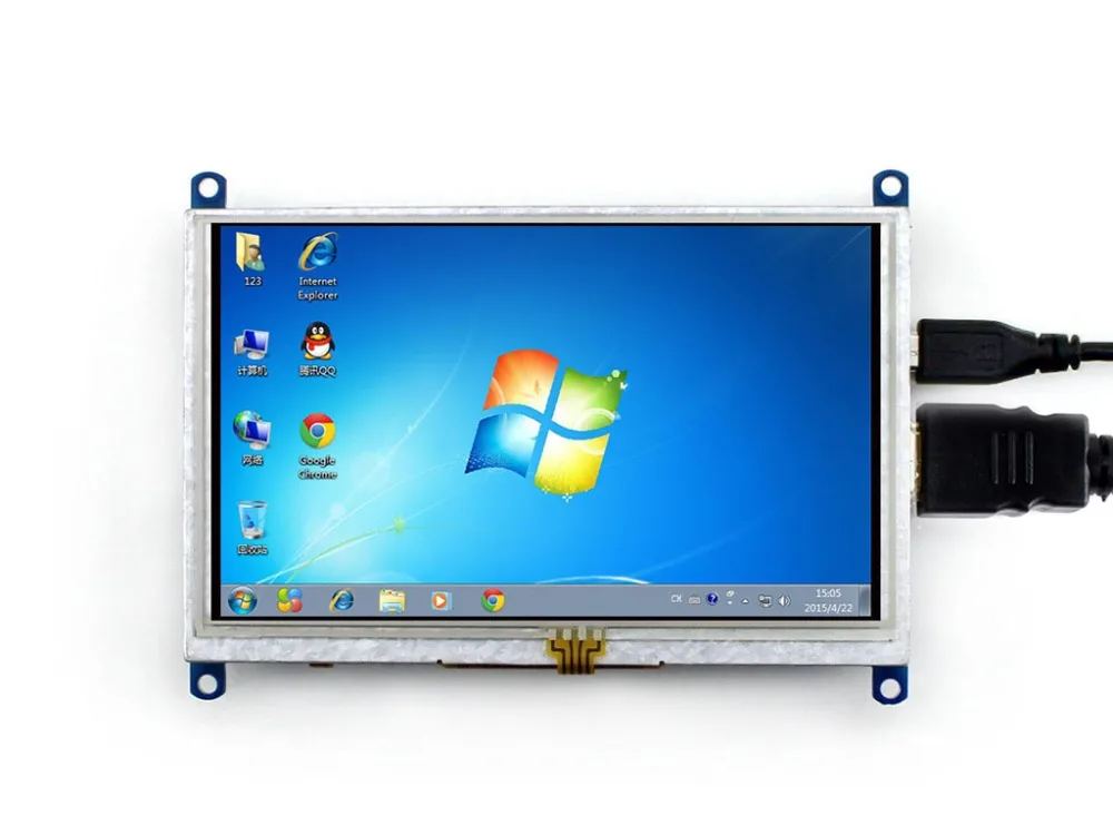 5 дюймовый HDMI LCD (B) 800*480 резистивный сенсорный экран LCD/монитор поддержка Windows 10/8.