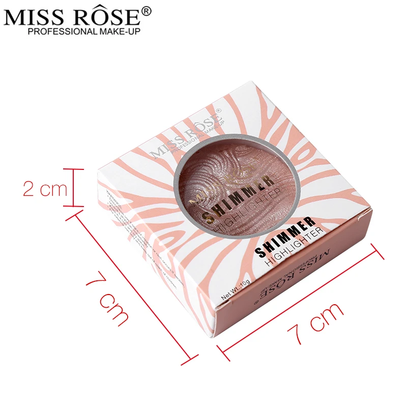 Miss Rose Новинка 3D мерцающая пудра хайлайтер палитра основа для лица Осветляющий