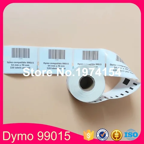 30 рулонов этикеток dymo 99015 disk label 70 мм x 54 мм