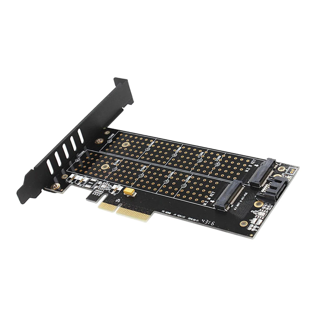 Двойной адаптер M.2 PCIe NVME SSD M-key или SATA AHCI B-key для 3 0 4X Card | Компьютеры и офис