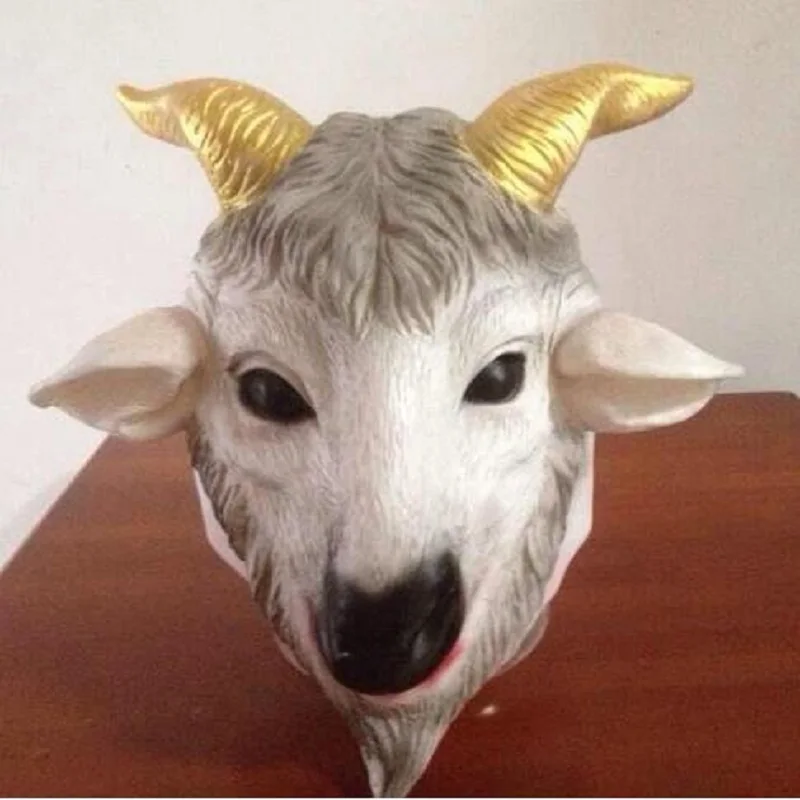 Лидер продаж 2017 маска на голову из козы и овцы маскарадный костюм Хэллоуин для