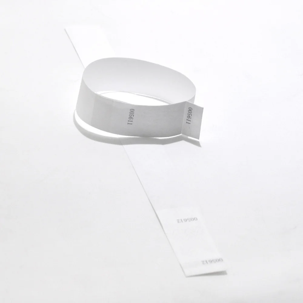 White Solid NEW Color 1" Tyvek Wristbands Stub Detachable for ID Paper Wristbands for Party Events Only 100 Pieces - Цвет: White