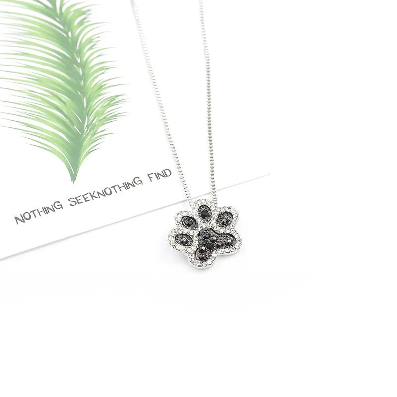 Цепочка с подвеской в виде собачьей лапы ожерелье ювелирное изделие для женщин