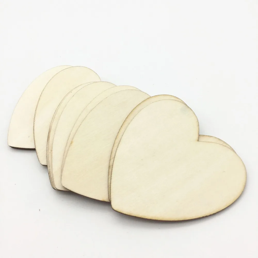 

10 шт. 100 мм натуральные простые необработанные большие деревянные украшения в виде сердца для свадебных рукоделия фишки для скрапбукинга