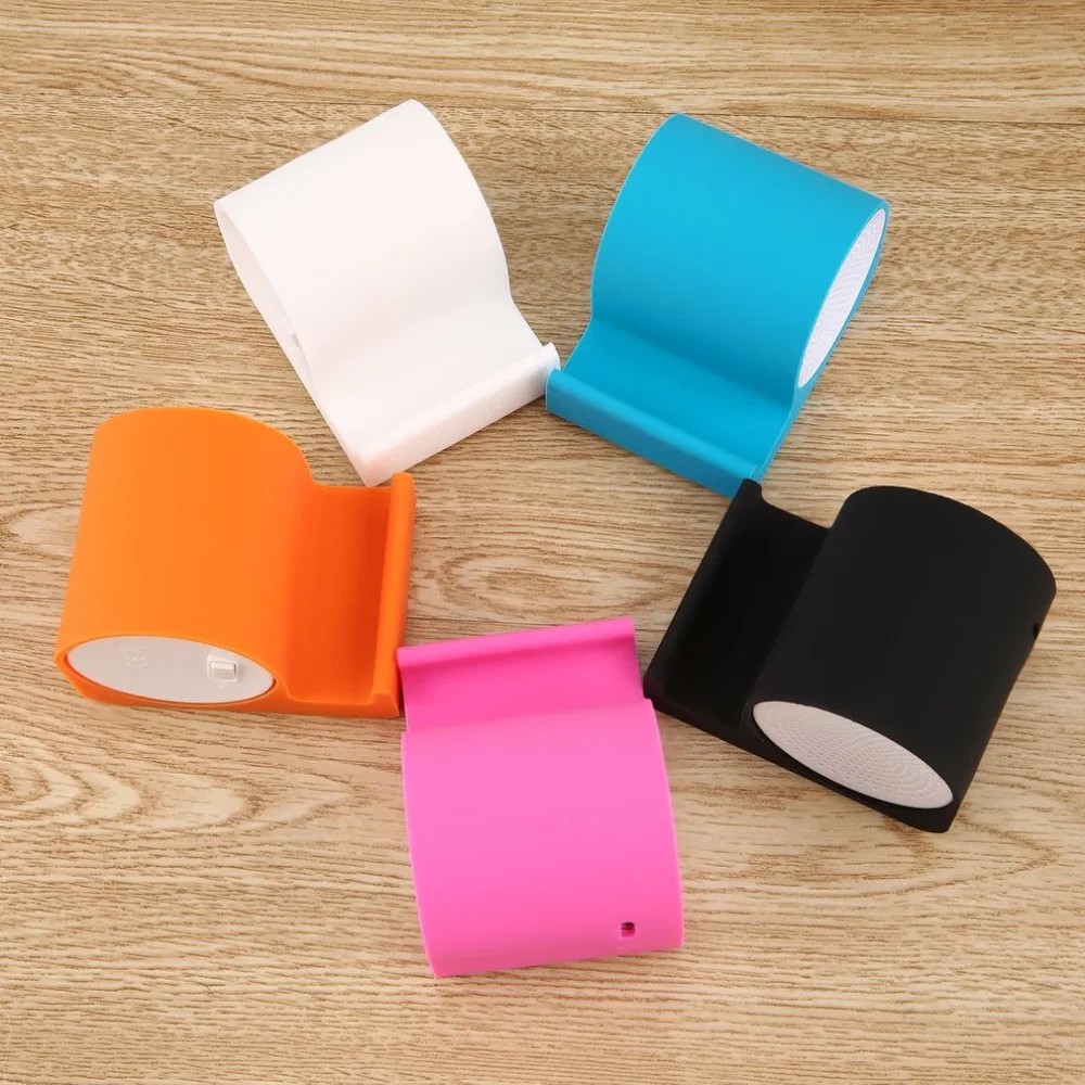 Портативный беспроводной громкой связи Мини Bluetooth динамик с держателем телефона