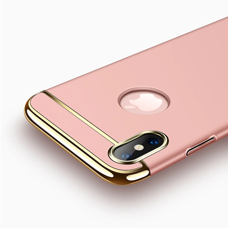 Luxury Hybrid 3 in 1 Plastic Glitter Bumper For iphone XS MAX Cover Fundas SE 5 5S 6 6s 7 8 Plus X XR Phone Cases |