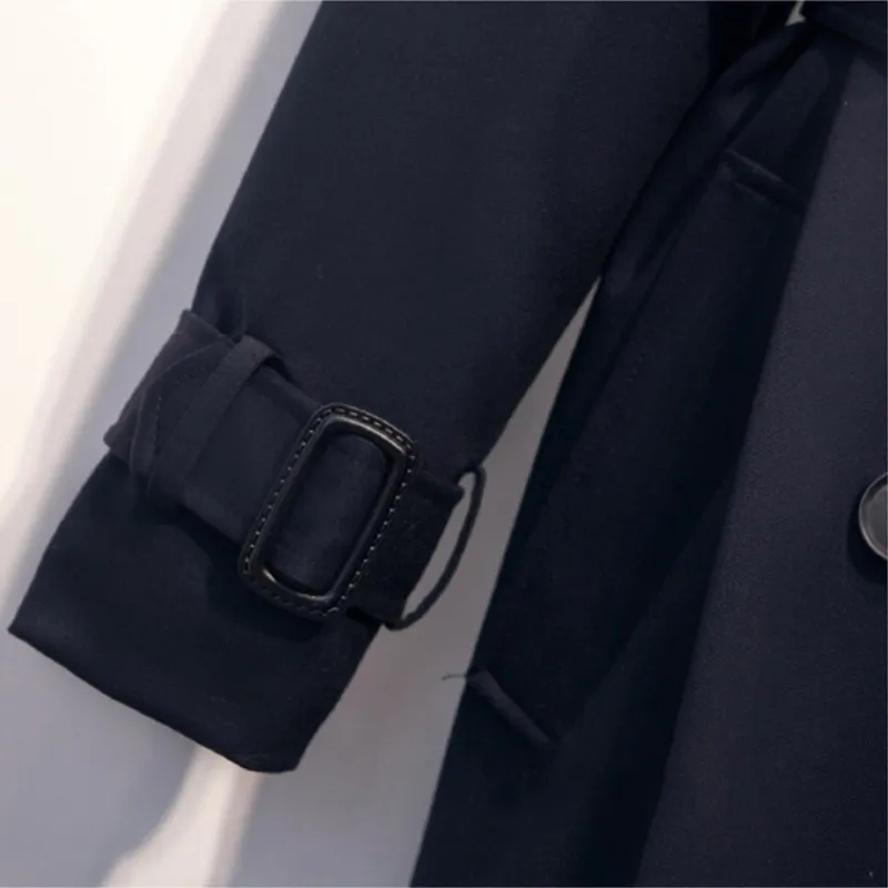 

2018 Spring Autumn Trench Coat For Women New Long Coats Female Fashion Double Breasted Slim Solid Female Overcoat Windbreaker