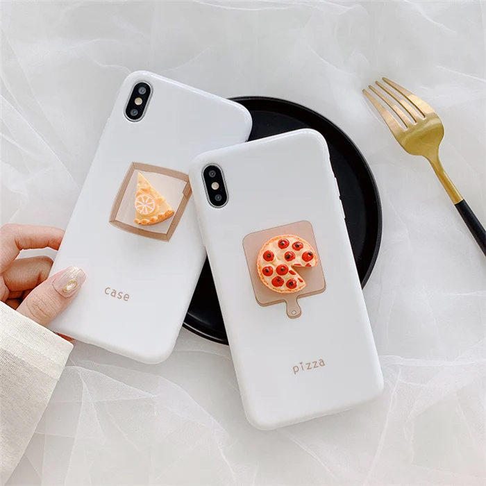 3D фруктовый чехол для телефона с пиццей для iphone X, XR, XS, Max, мягкий силиконовый чехол с чизкейком для iphone 7, 8, 6, 6s plus, чехол