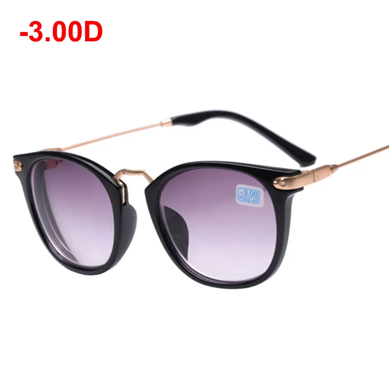 Готовые Очки для близорукости Женская овальная оправа из стальной проволоки с