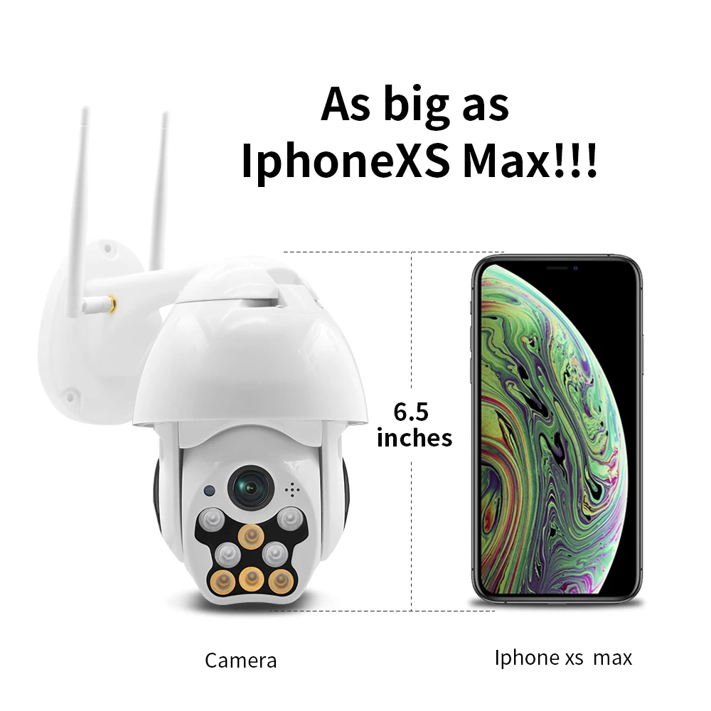 Открытый PTZ IP камера купольная беспроводная Wifi охранная сигнализация 1080P ИК Сеть