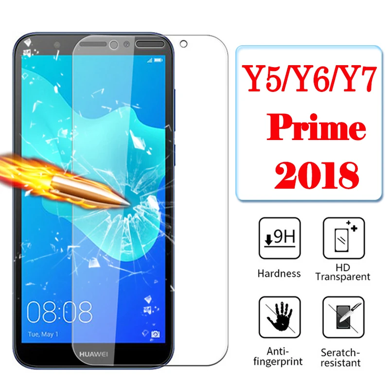 Для huawei y6 prime 2018 Защитное стекло для y5 Защитная пленка экрана на hwawei Y 5 6 7 5Y 6Y 7Y Tremp