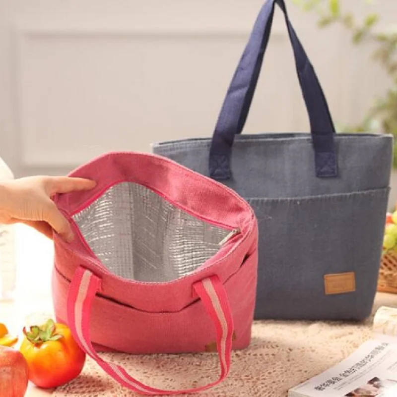 

(linen and cotton mixture+ aluminium film) women square lunch bags ladies female girls organizer bags bolsa feminina bolso mujer