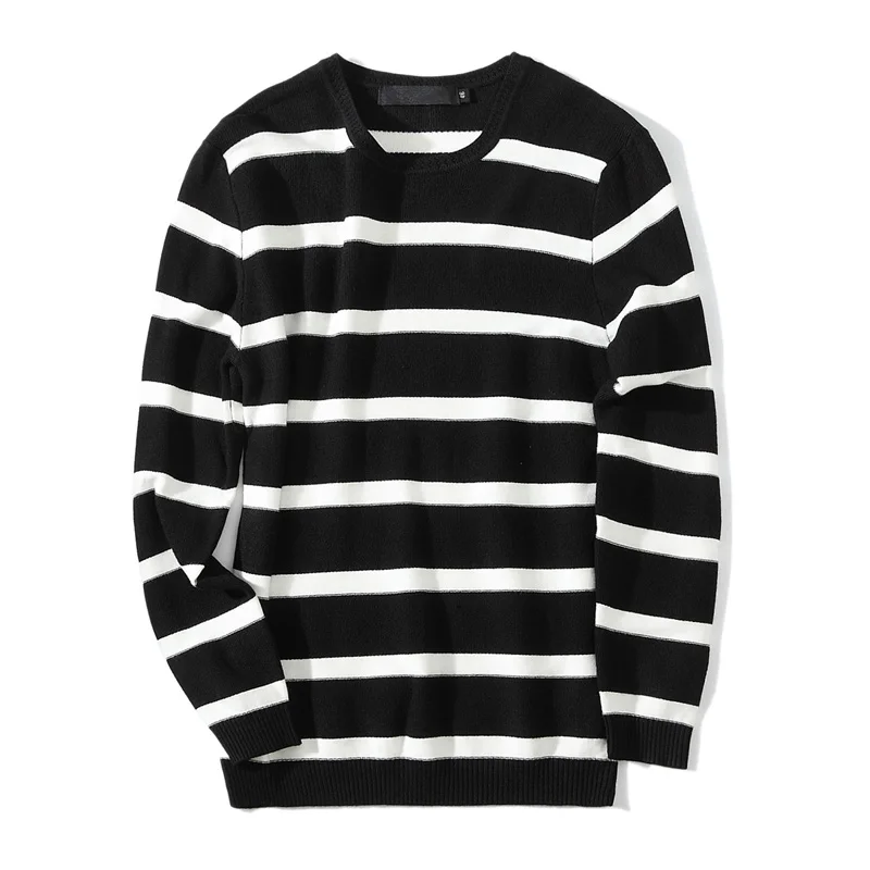TANGNEST Men Striped Vintage Sweaters Slim Fit 2018 Warm Fashion Round Collar Male Leisure Asian Size Pullover MZM501 | Мужская одежда