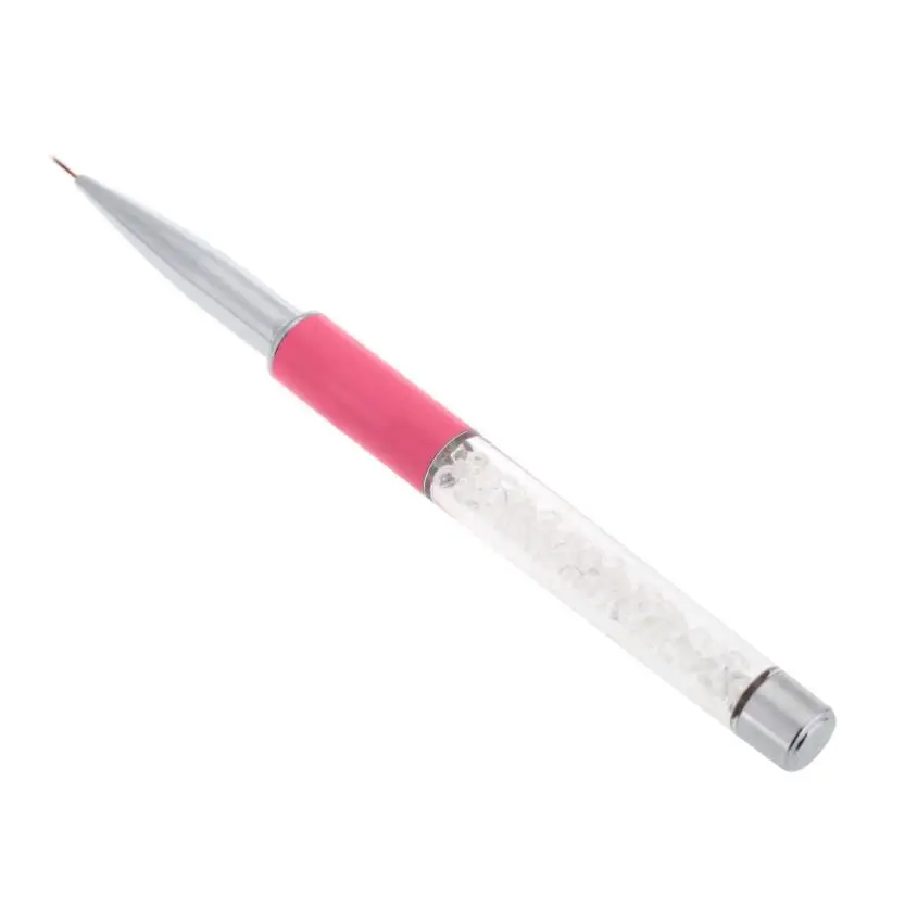 Кисть для дизайна ногтей со стразами металлическая скульптура акриловый жидкий