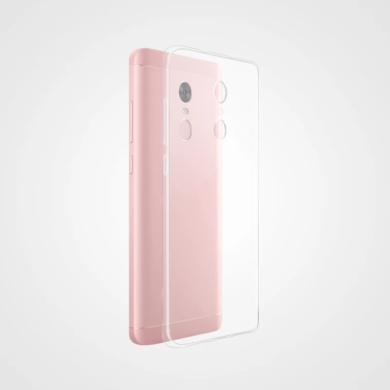 Телефонный чехол из прозрачного силикона для Xiaomi Redmi Note 4X силиконовый Прозрачный