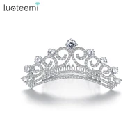 luoteemi wedding bridal bridesmaid tiara cubic zircons crown headband women kids crystal rhinestone jewelry hair gifts