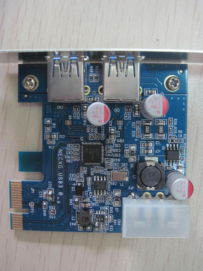 Низкий + обычный кронштейн для ПК компьютера PCI E Express к двойному 2 портовому USB 3 0
