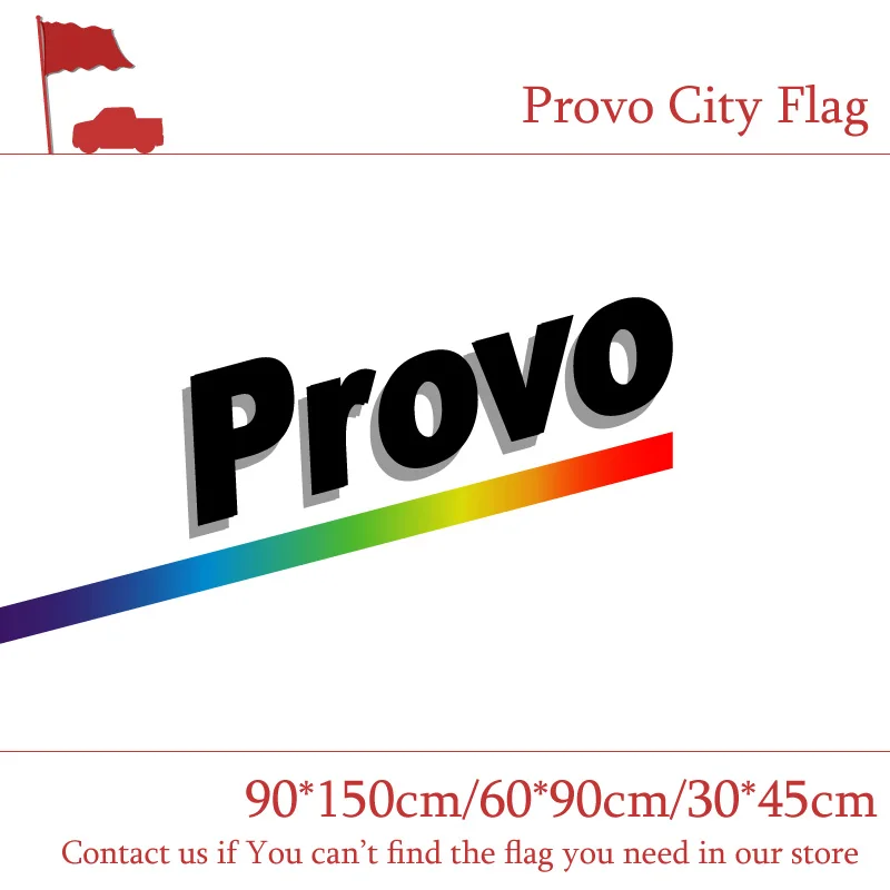 1985 2015 Provo городской флаг 3x5ft 90*150 см 60*90 40*60 Автомобильный для кампании голосование
