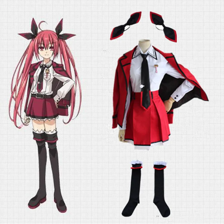 Anime Date A Live Itsuka Kotori Cosplay Costume School Uniform Dress Outfit | Тематическая одежда и униформа