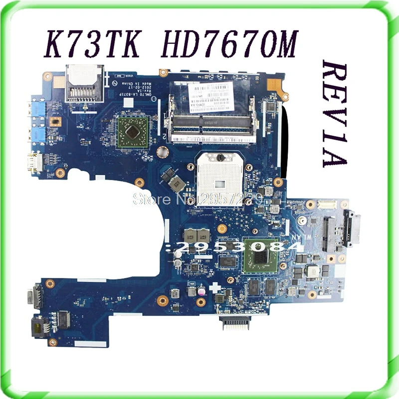 Для For Asus K73T X73T K73TA K73TK R73T Latop материнская плата QBL70 LA 7553P hd7670m 1GB Материнская 100%