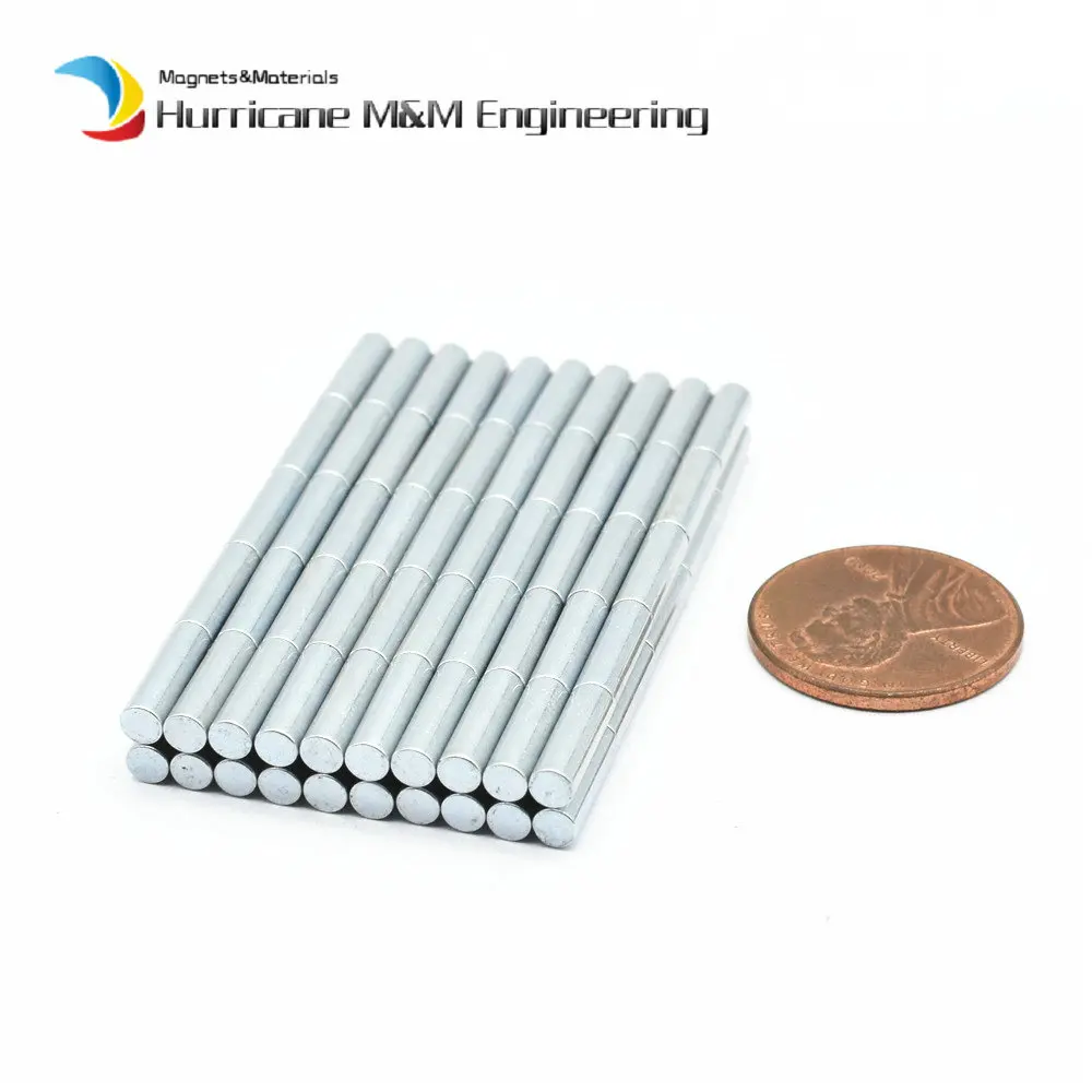 

Neodymium Permanent Magnets NdFeB Micro Precision Magnet Cylinder Dia. 3x10 mm Sensor Mini Magnets 100pcs