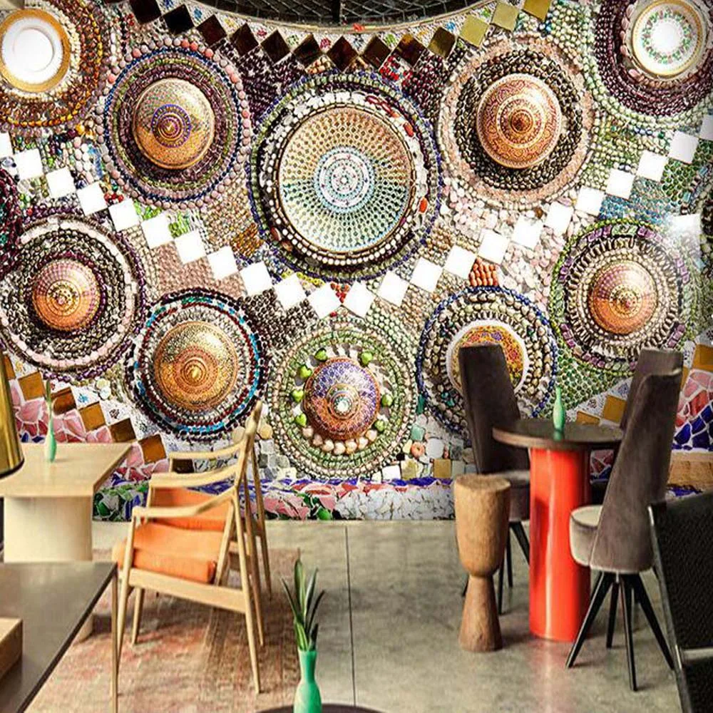 Изготовление размеров под заказ 3D в богемном стиле кирпич обои азиатском фрески