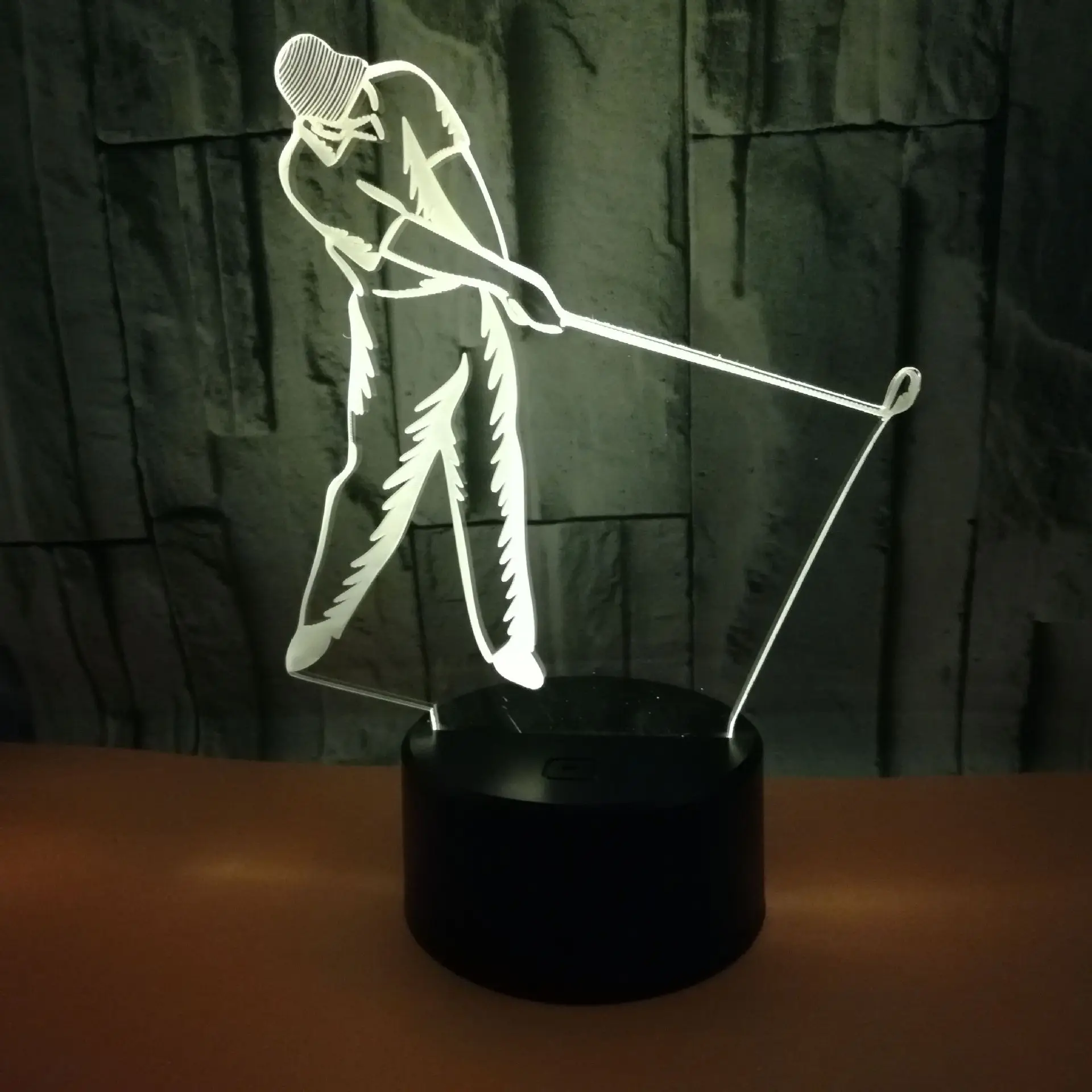 Новый гольф 3d лампа семь красочных сенсорных Led визуальный подарок настольные