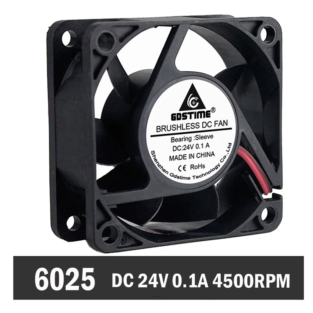 

Кулер Gdstime 60 мм 60x60x25 мм, 24 в пост. Тока, 6025 дюйма