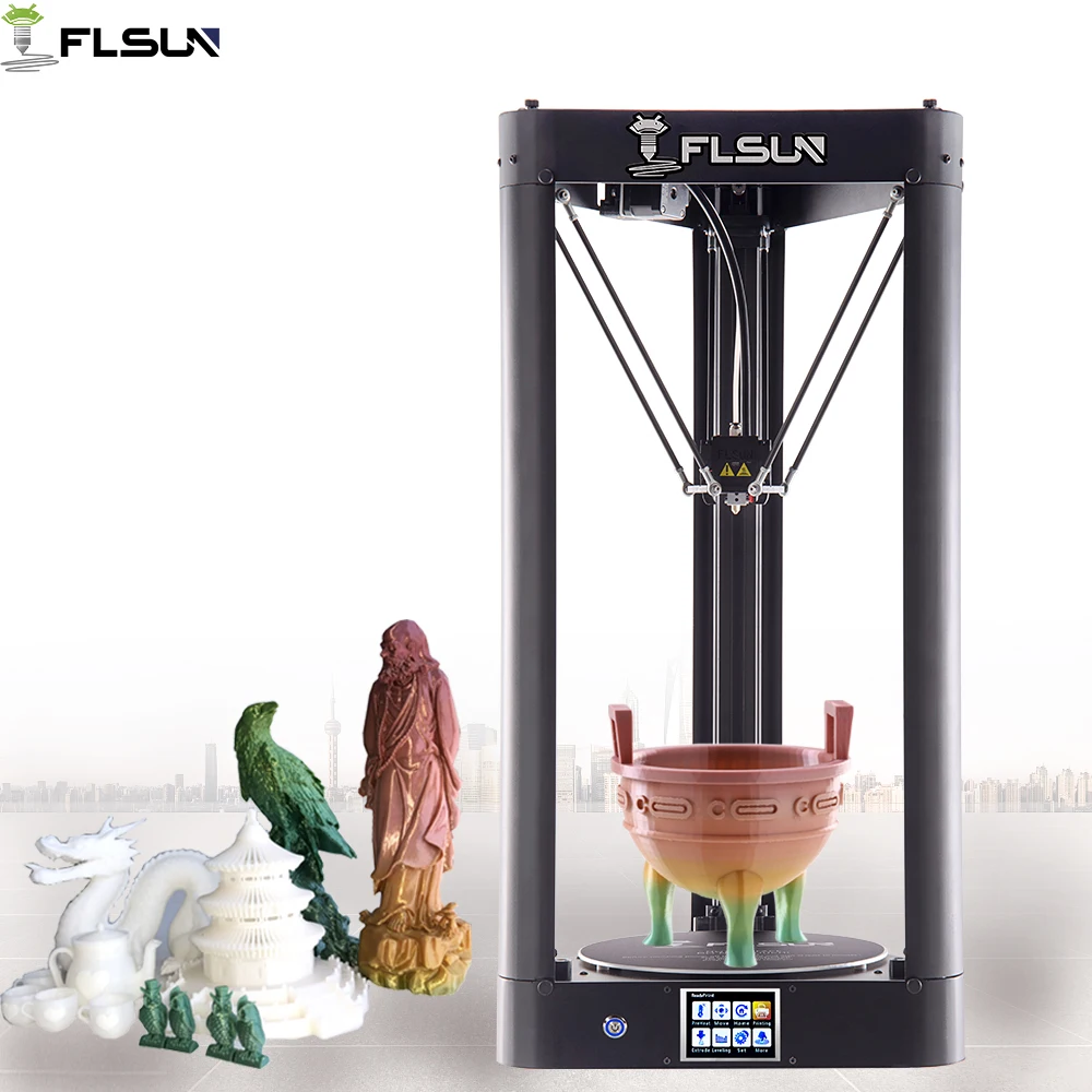 Высокая точность FLSUN QQ S 3d принтер решетка стеклянная кровать большой размер