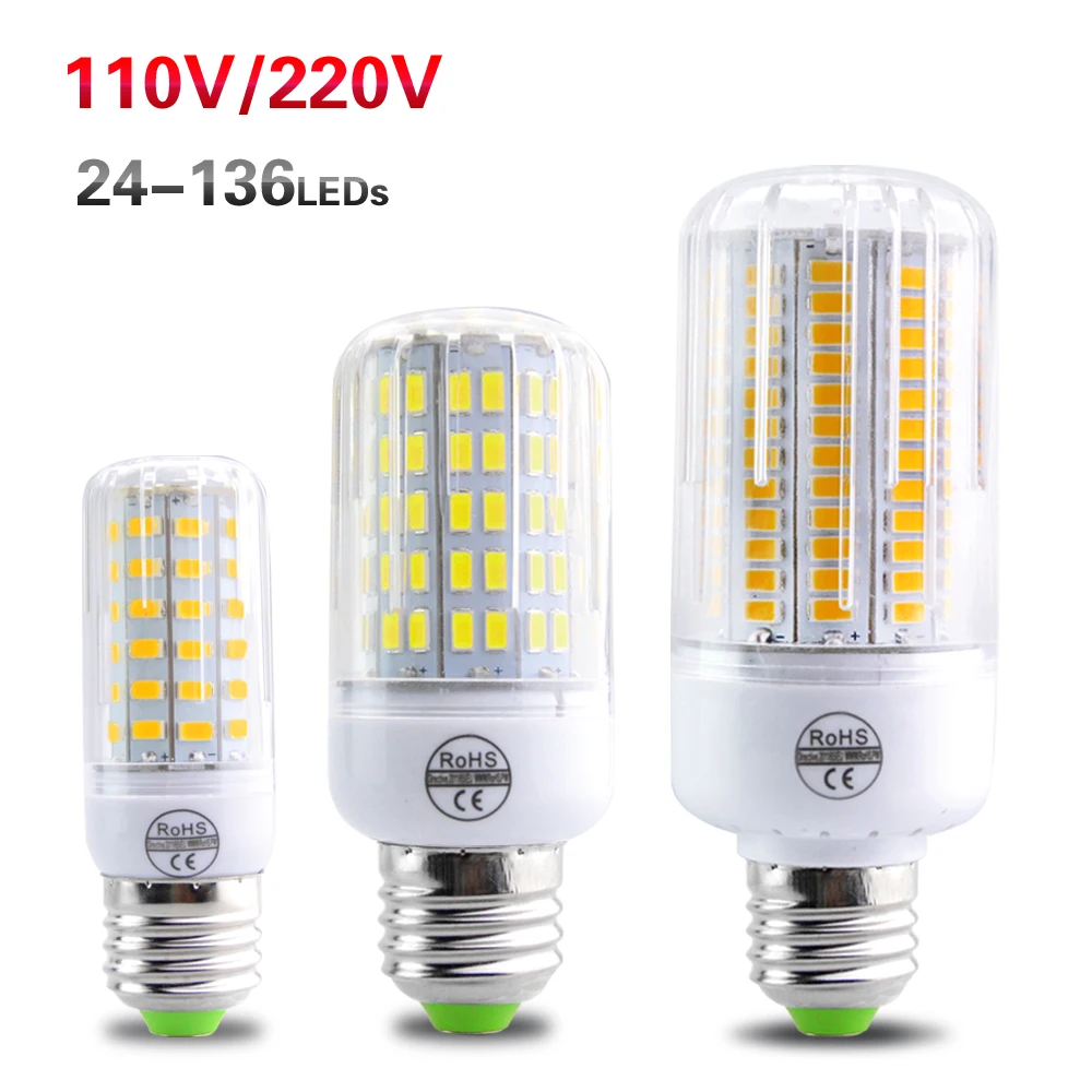 2016 новейшая 5 шт. Светодиодная лампа E27 SMD 5730 100 в 120 127 220 230 240 В светодиодный