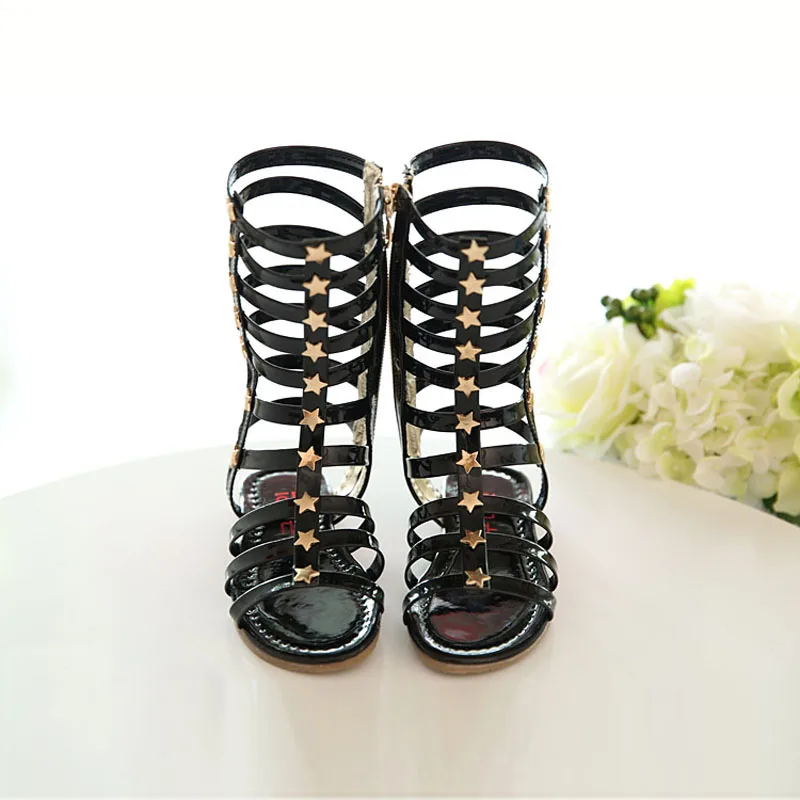 Сандалии детская обувь для женщин и девочек сандалии гладиаторы на плоской