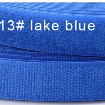 13 lake blue 2 см* 1 метр красочные полиэфирные нейлоновые застежки крючки и петли ленты без самоклеящейся крепежной ленты Швейные аксессуары без клея - Цвет: 13 lake blue