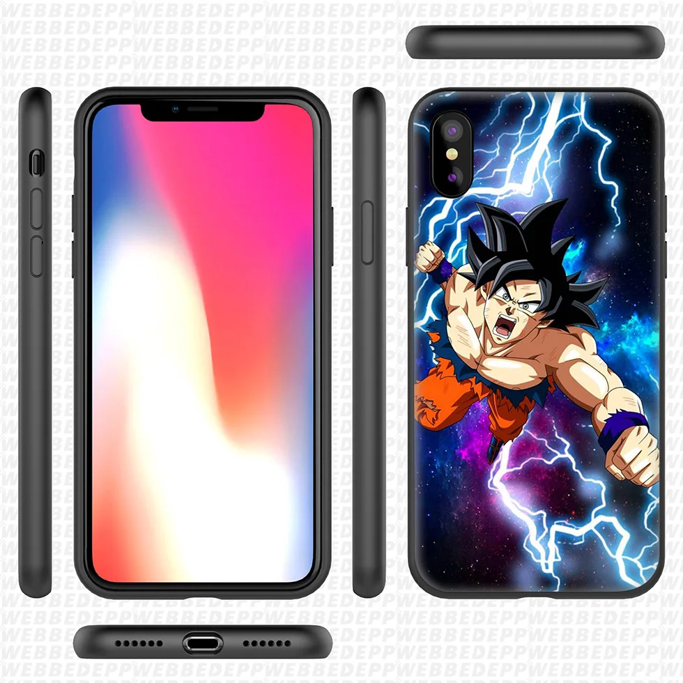 WEBBEDEPP Dragon Ball Z Goku супер мягкий силиконовый чехол для iPhone 11 Pro Xr Xs Max X или 10 8 7 6 6S Plus 5 5S