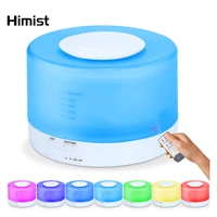 himist 500ml electric air humidifier with remote control essential oil diffuser aromatherapy led lamp ultrasonic cool mist maker