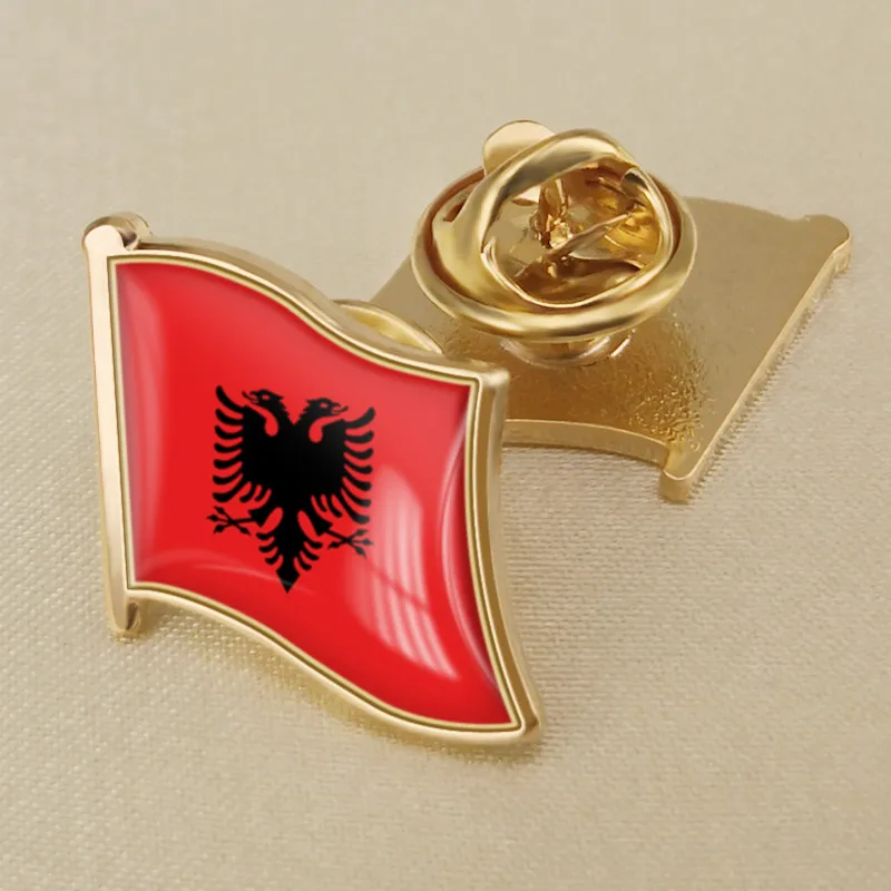 Герб Албании Албанская карта флаг Национальная эмблема брошь в виде цветка
