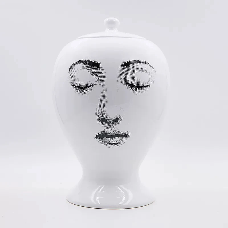 4 Креативный дизайн узор Италия Милан Розенталь Rosenthal Piero fornasetti ваза Гостиная Украшенные запечатывания фарфоровая ваза - Цвет: 4