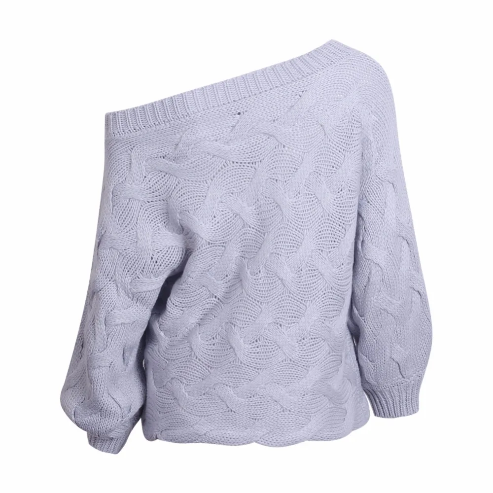OMCHION Pull Femme 2018 зимний Корейский сексуальный женский свитер с вырезом лодочкой