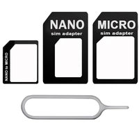 4 in 1 convert nano sim card to micro standard adapter for iphone7 5 5s 6 6s plus se 5c xiaomi 5 4 redmi 3s 4 3 huawei honor 7 8