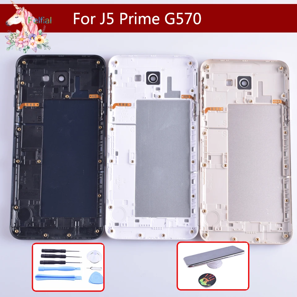 Крышка батареи Корпус для Samsung Galaxy J5 Prime ON5 2016 G570 G570K задняя крышка чехол дверь