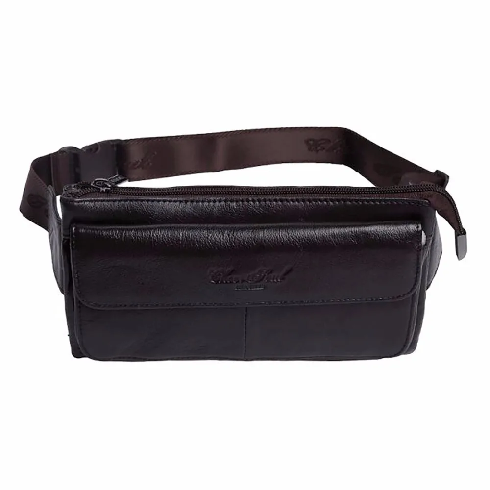 Новое поступление натуральная кожа воловья поясная сумка для мужчин петля