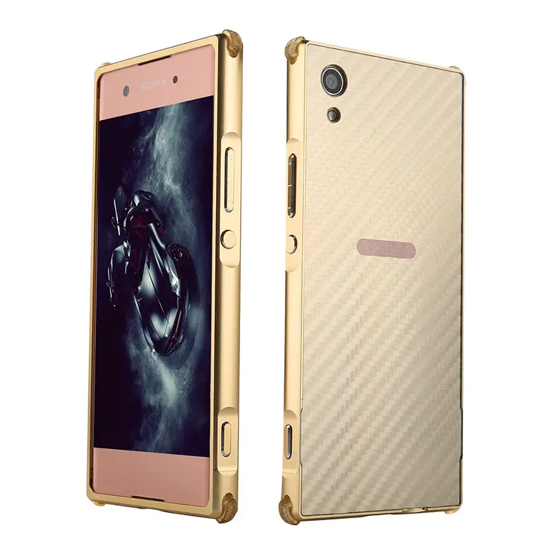 Противоударный чехол для Sony XA1 Plus XA1Plus алюминиевая металлическая рама с жестким