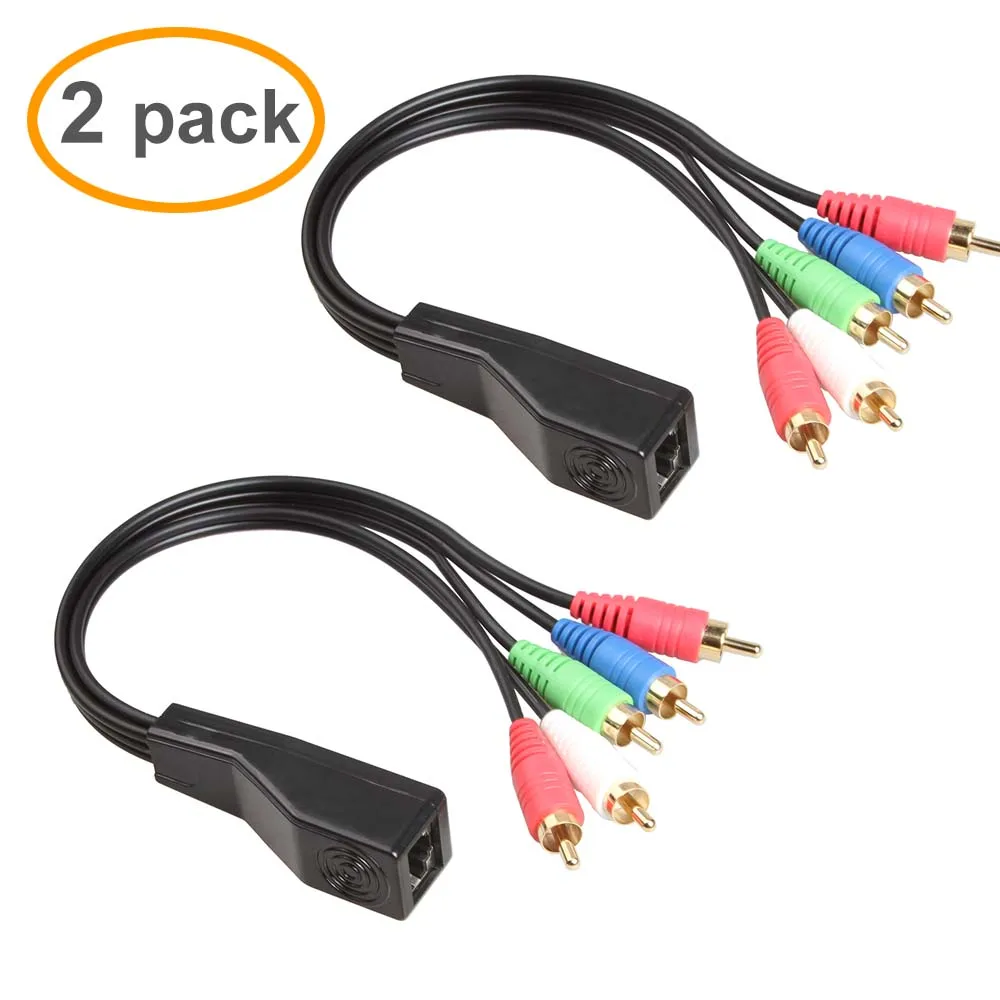 Relper-Lineso 2 предмета в упаковке 5 RCA для RJ45 YCbCr Компонентный видео с стерео