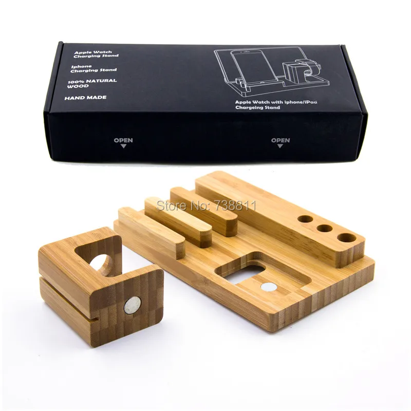Для Всех Apple Часы (38 мм и 42 мм) Все Мобильные Телефоны Деревянный Бамбука Зарядной