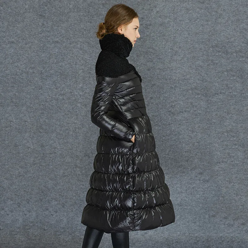 HIJKLNL abrigos mujer invierno 2019 pato женский зимний длинный толстый пуховик пальто женские